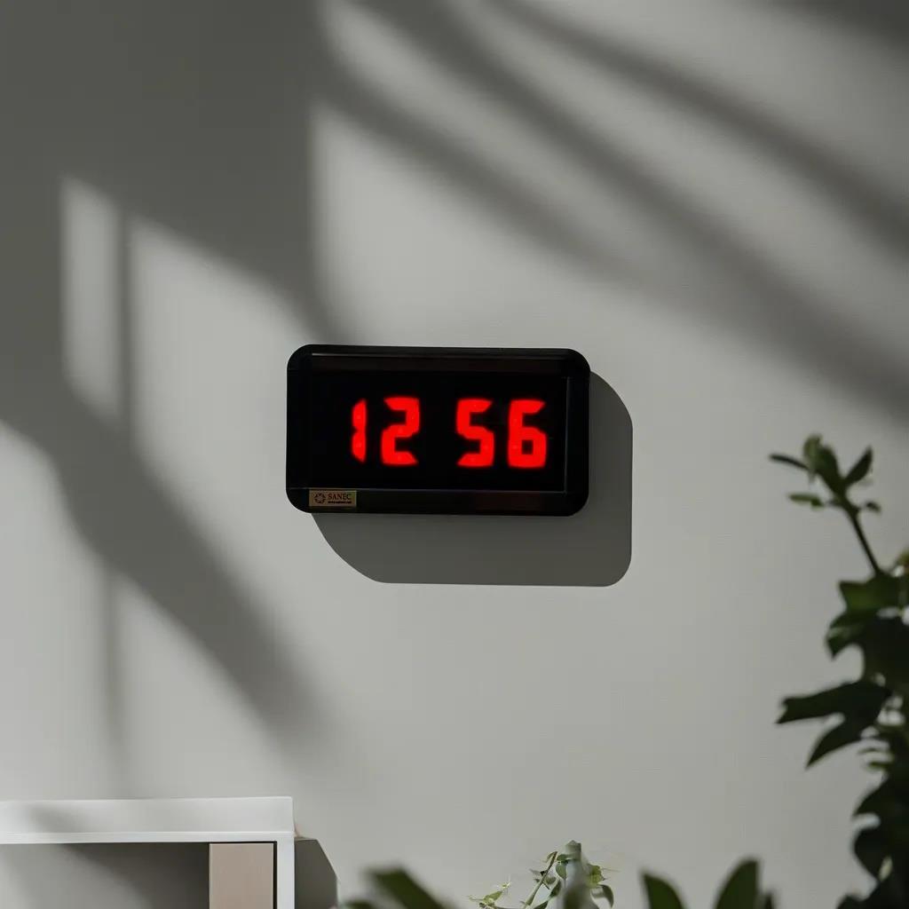 Reloj de pared y mesa LED digital - Rojo (dimensiones de casos: 7x17 cm)