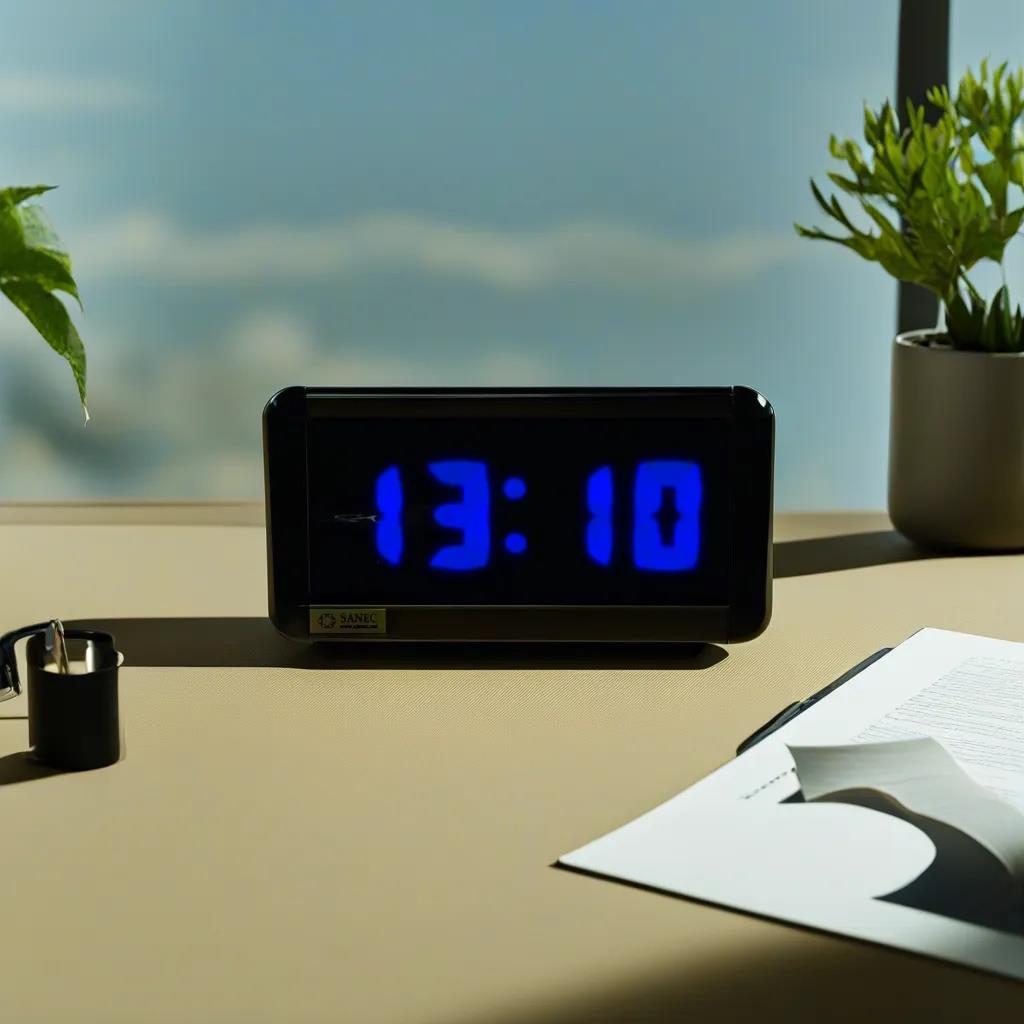 Digital LED Wall and Table Clock - Blue (Case Dimension: 16x40 cm)