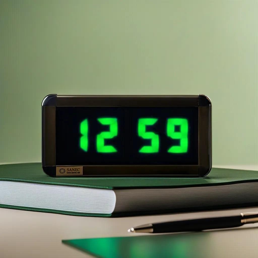 Digital LED Wall and Table Clock and Degree - Green (Case Dimension: 16x40 cm)