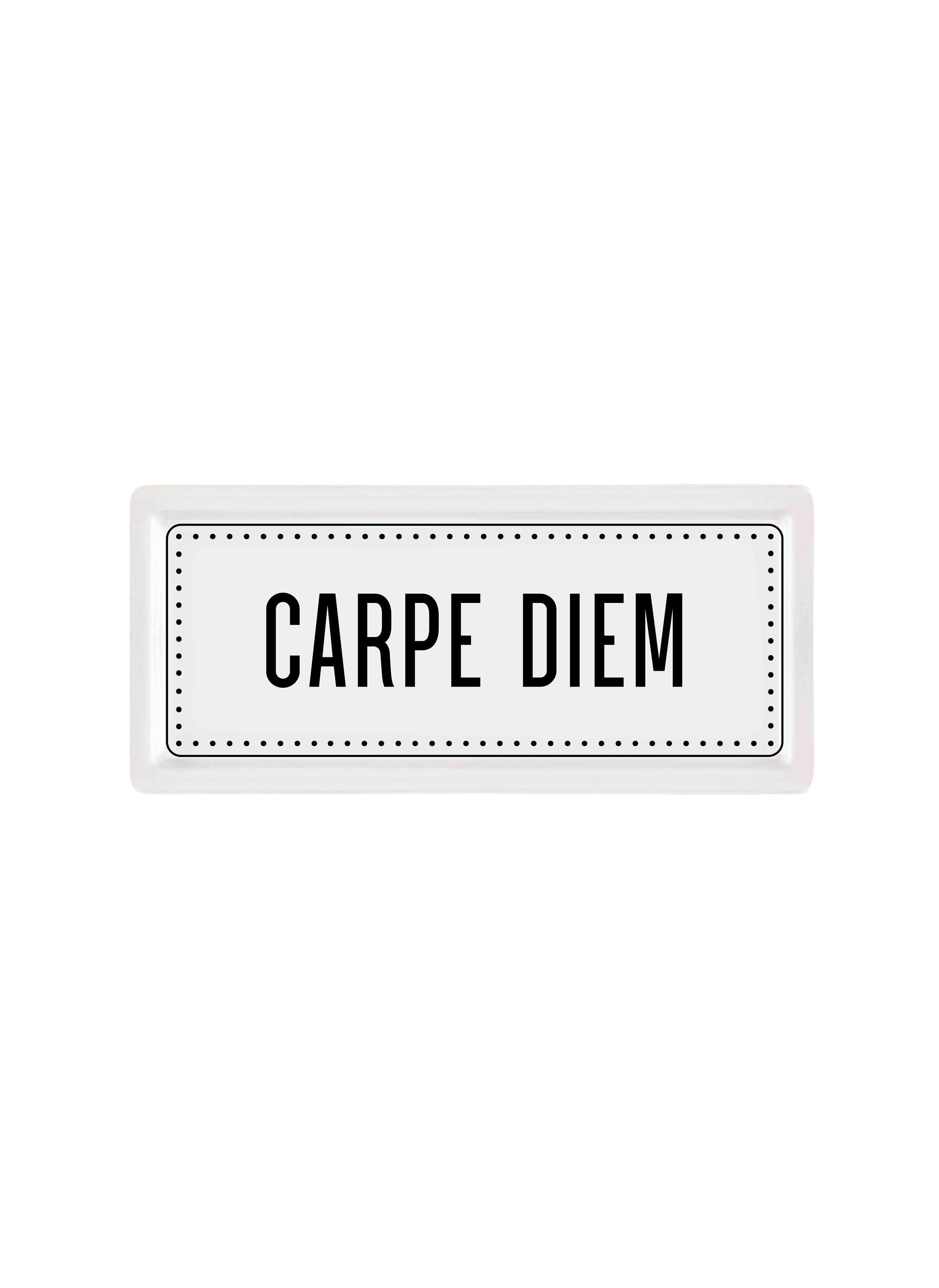 Rectangular Service Carpe Diem - 35 x 16 Cm