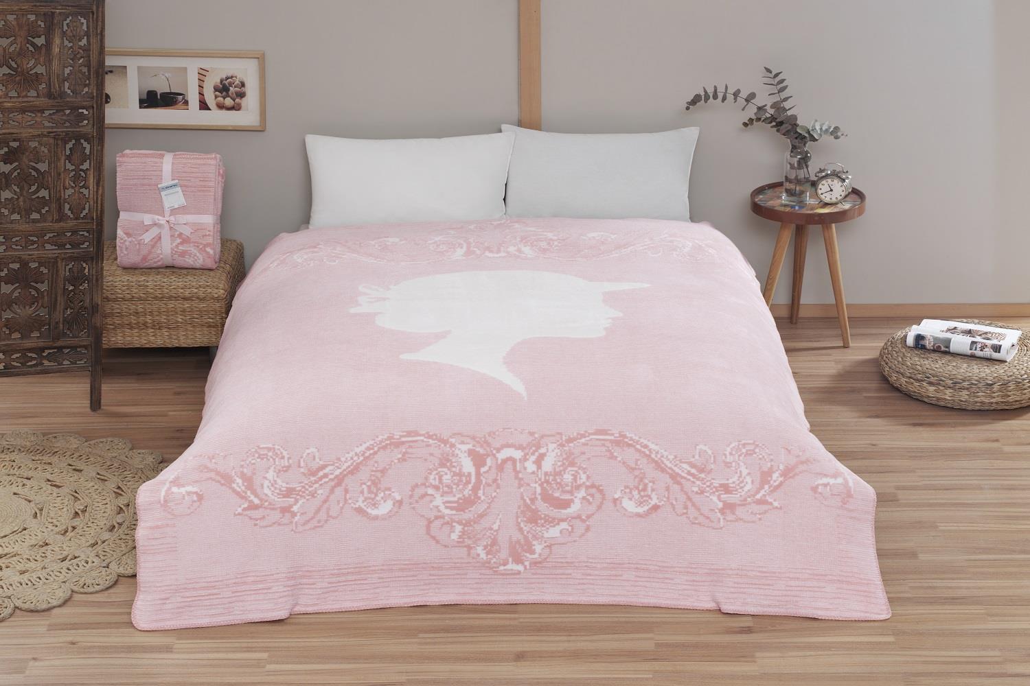 Dinarsu Double Cotton Blanket Belinda Pink