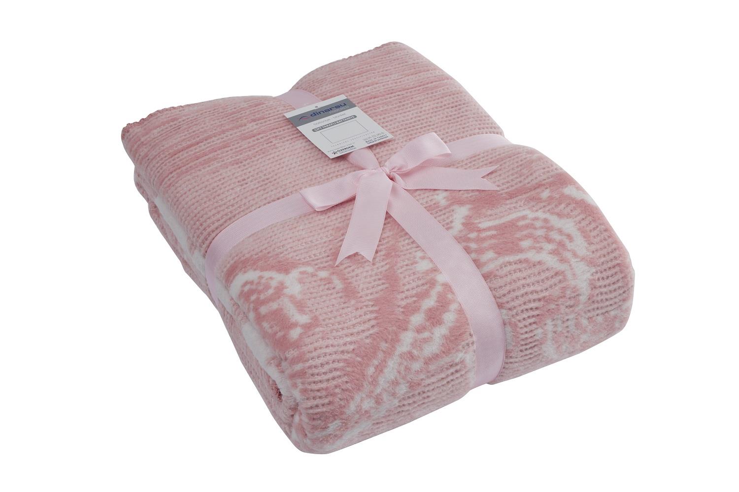 Dinarsu Double Cotton Blanket Belinda Pink