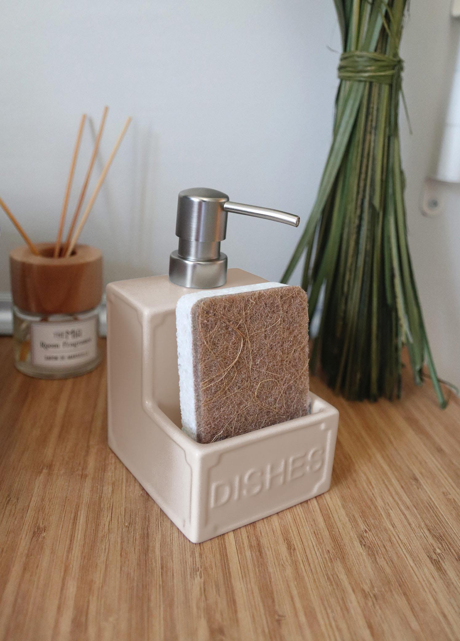 Dishes Liquid Soap Dispenser Beige 350 ml