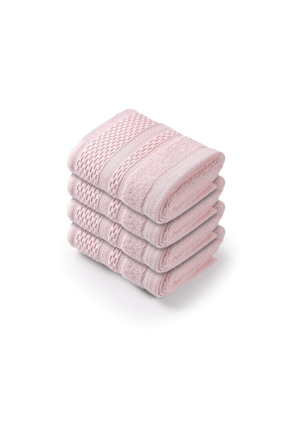 Softy-Natural Cotton 4 pezzi Bagno ospite/asciugamano da cucina set 30x50 cm in polvere