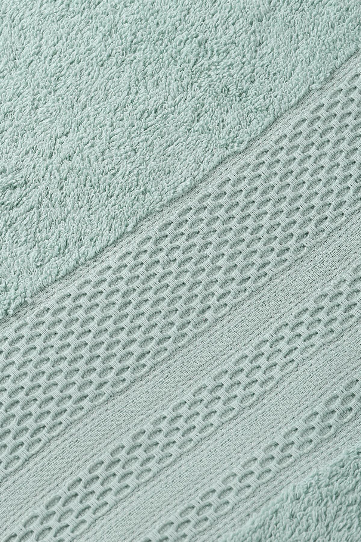 Softy-Natural Cotton 4 pezzi Bagno ospite/asciugamano da cucina set 30x50 cm Verde