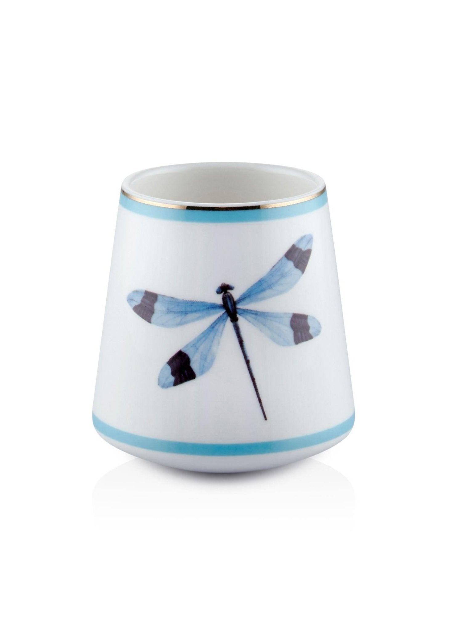 Dragonfly Blue Porcelain Mug KPA0233 180 cc - Exporgin - Global Shopping Site