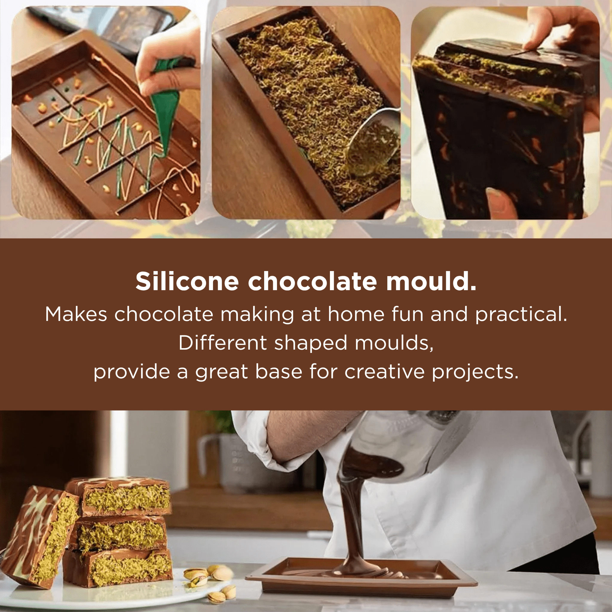 Dubai Chocolate Making Kit with Pistachio Kunafa Cream (Chocolate Not Included) - Exporgin - Global Shopping Site