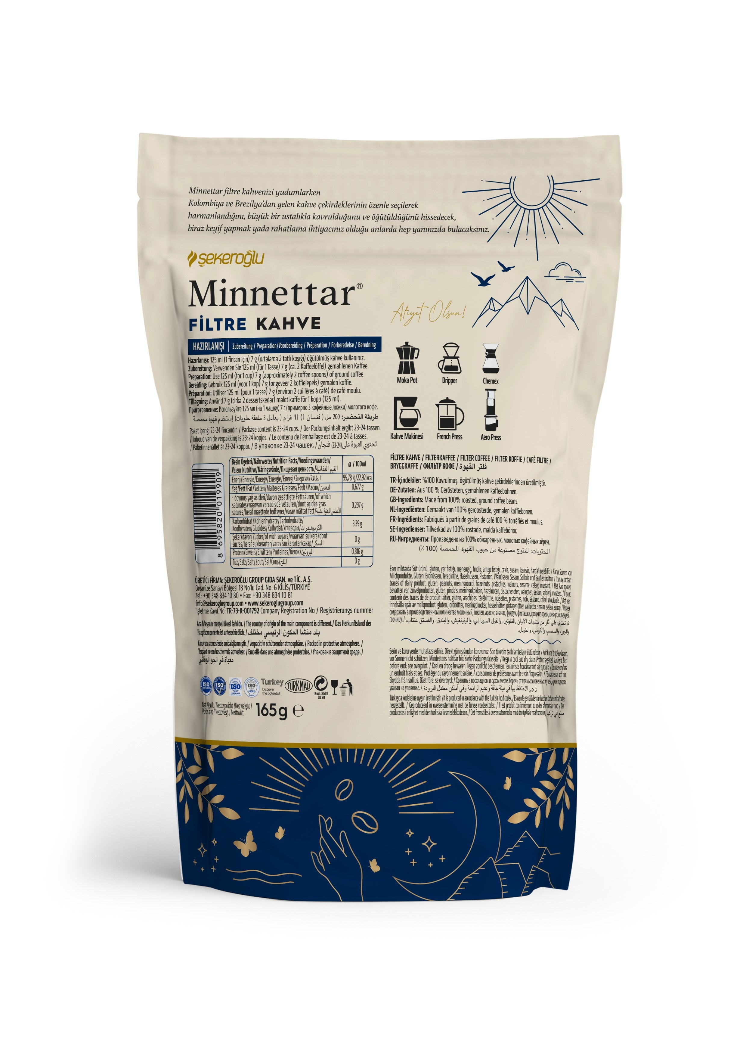 Minnettar Filter Coffee 165 gr