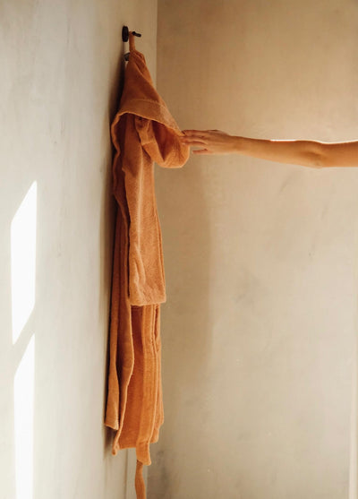 Fine Cotton TerraCotta Bathrobe Large XLarge - Exporgin - Global Shopping Site