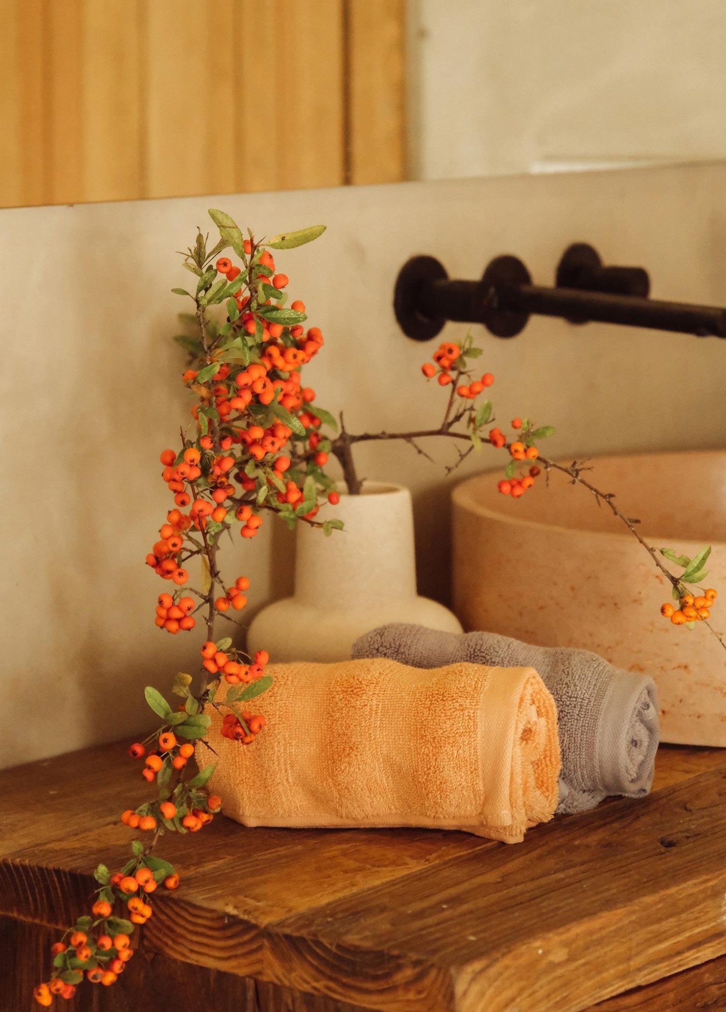 Fine Cotton TerraCotta Hand Towel 50x30 Cm - Exporgin | Türkiye Comes to You
