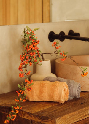 Fine Cotton TerraCotta Hand Towel 50x30 Cm - Exporgin | Türkiye Comes to You