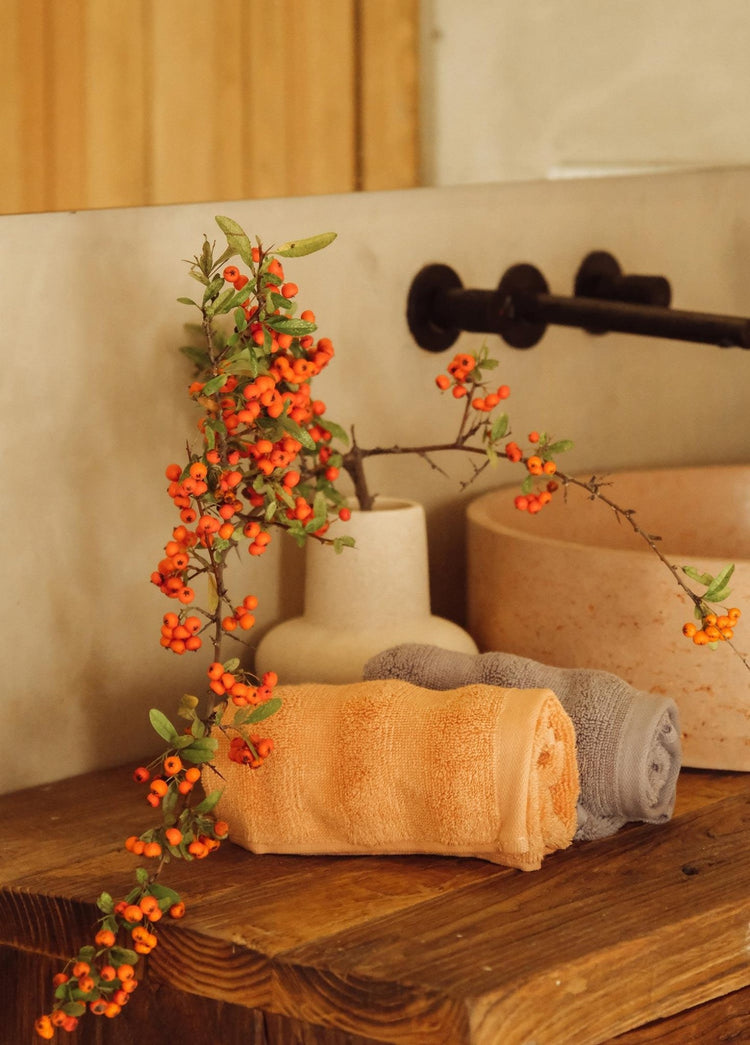 Fine Cotton TerraCotta Hand Towel 50x30 Cm - Exporgin | Türkiye Comes to You
