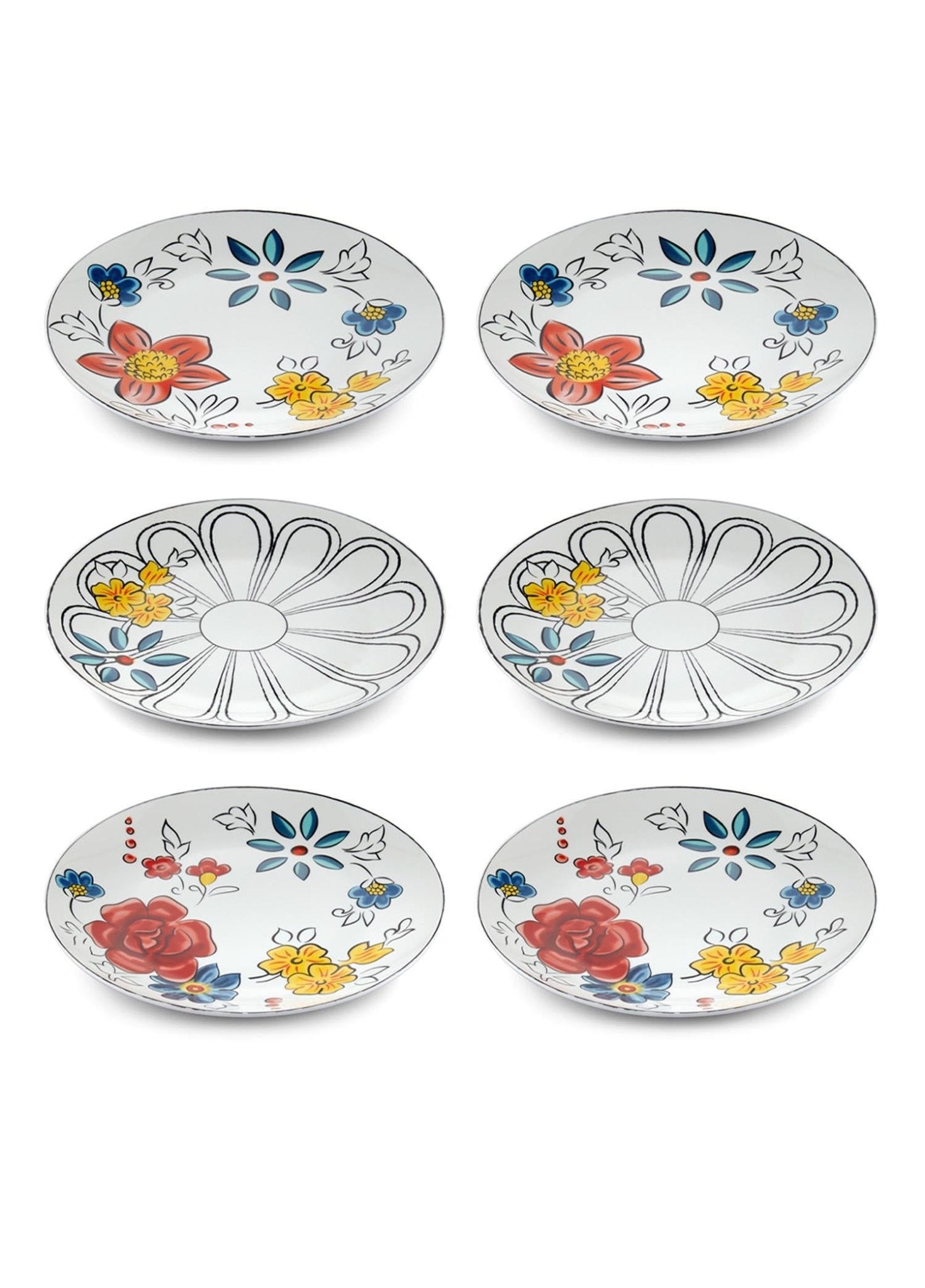 Fiore Cake Plate for 6 People - Exporgin - Global Shopping Site
