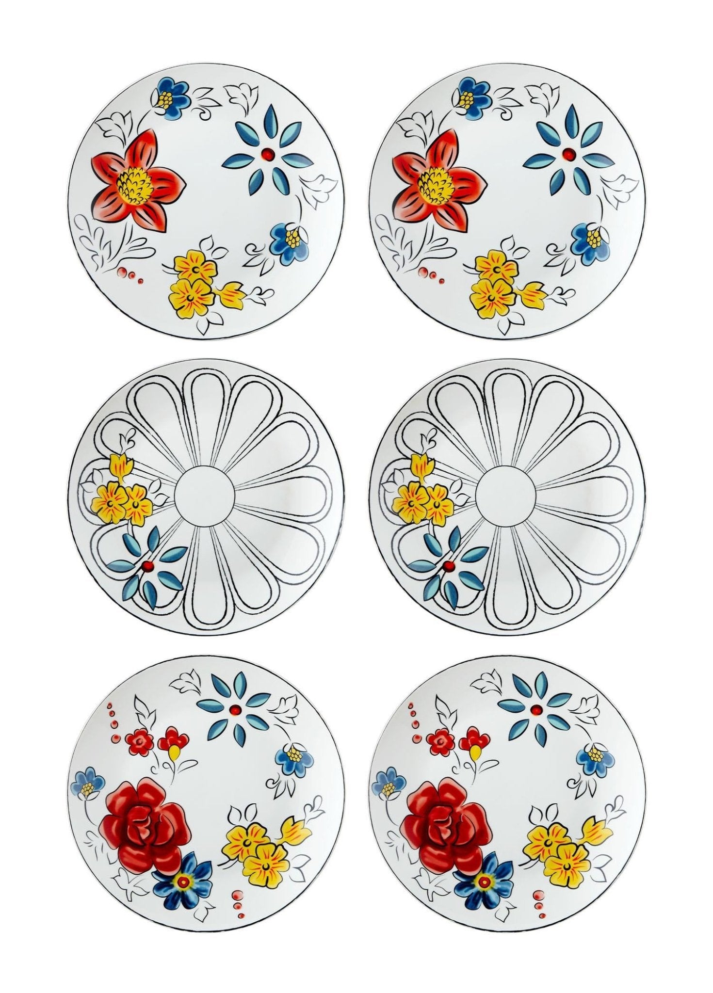 Fiore Cake Plate for 6 People - Exporgin - Global Shopping Site