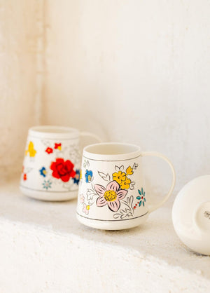 Fiore Porcelain Mug KPA0253 340 cc - Exporgin - Global Shopping Site
