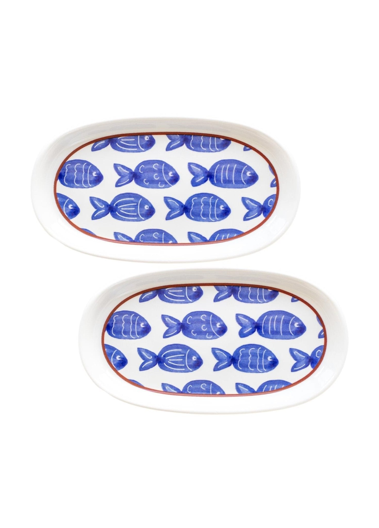 Fish Oval Service 2 Pieces 26 cm - Exporgin - Global Shopping Site