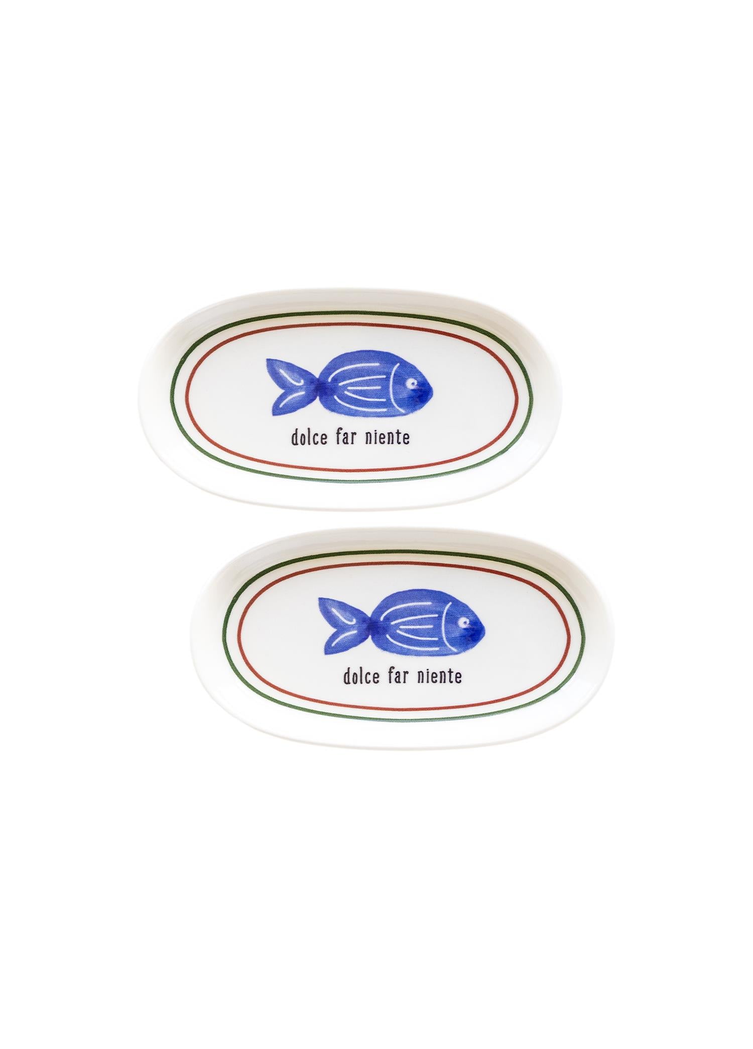 Fish Oval Service 2 Pieces 21 cm