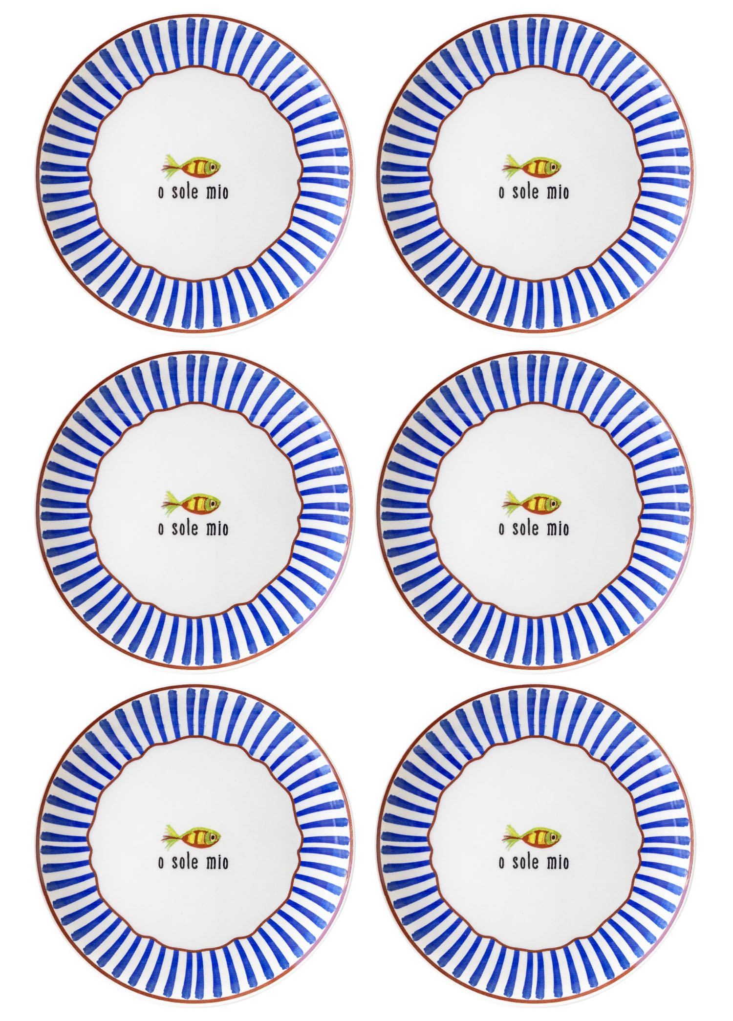 Fish Serving Plate Set of 6 26 cm