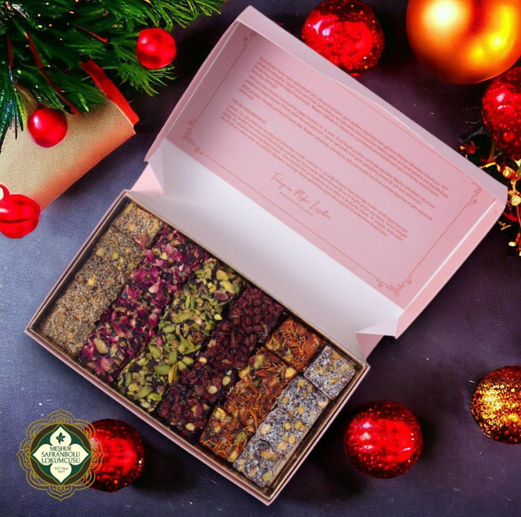 Flower Box Mixed Wick Turkish Delight 600 gr - Exporgin | Türkiye Comes to You
