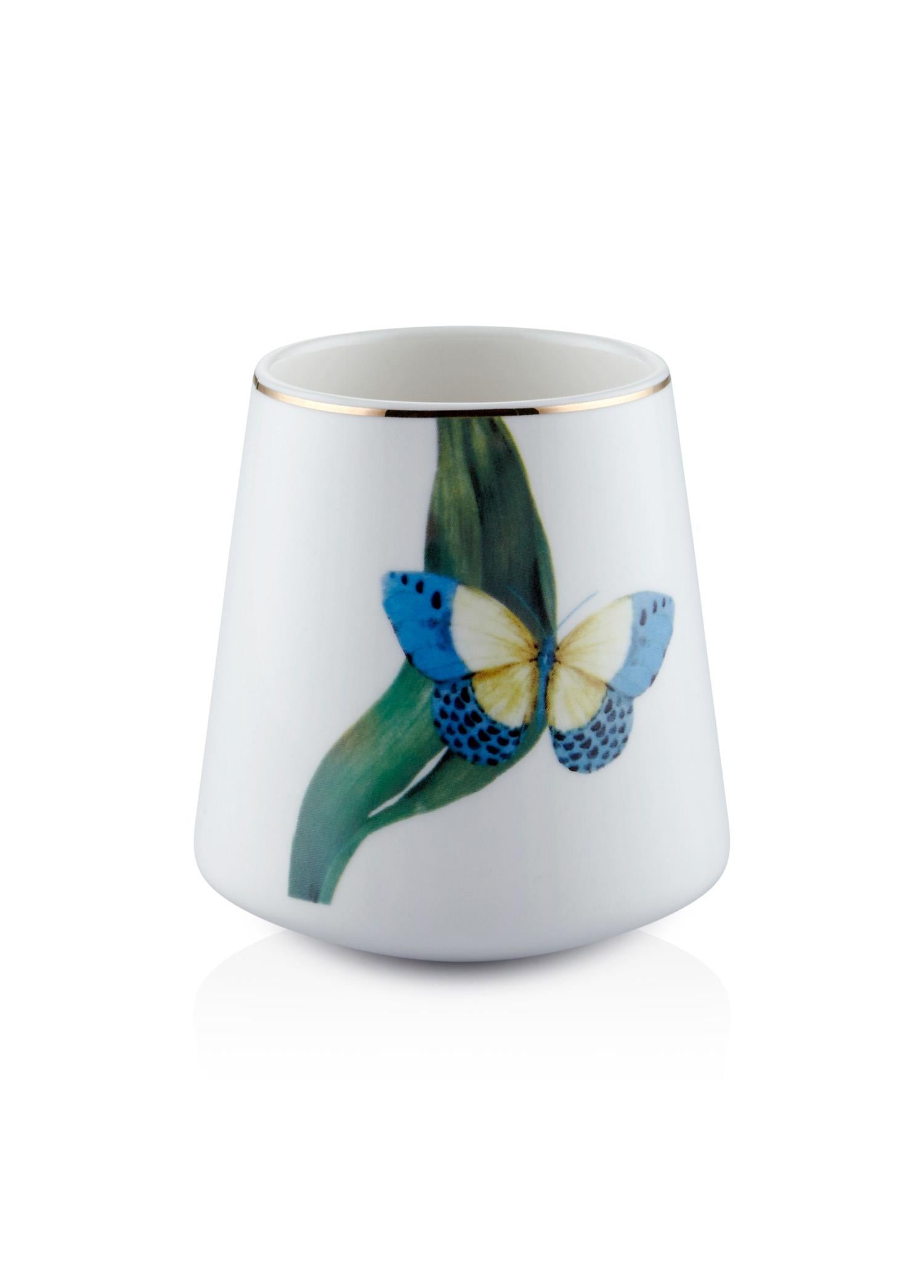 Folium Blue Porcelain Mug KPA0235 180 cc