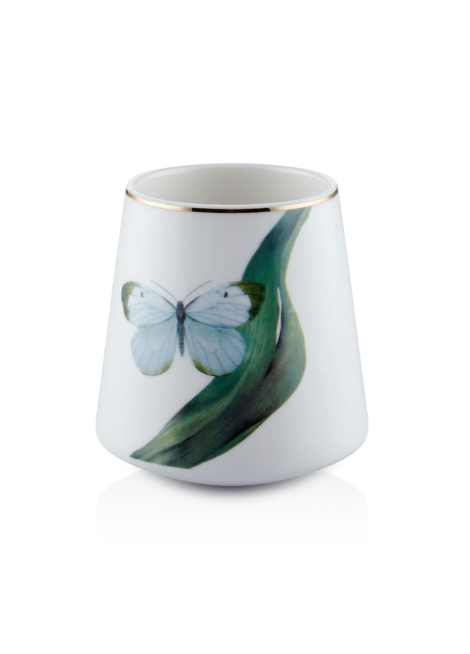 Folium Green Porcelain Mug KPA0236 180 cc