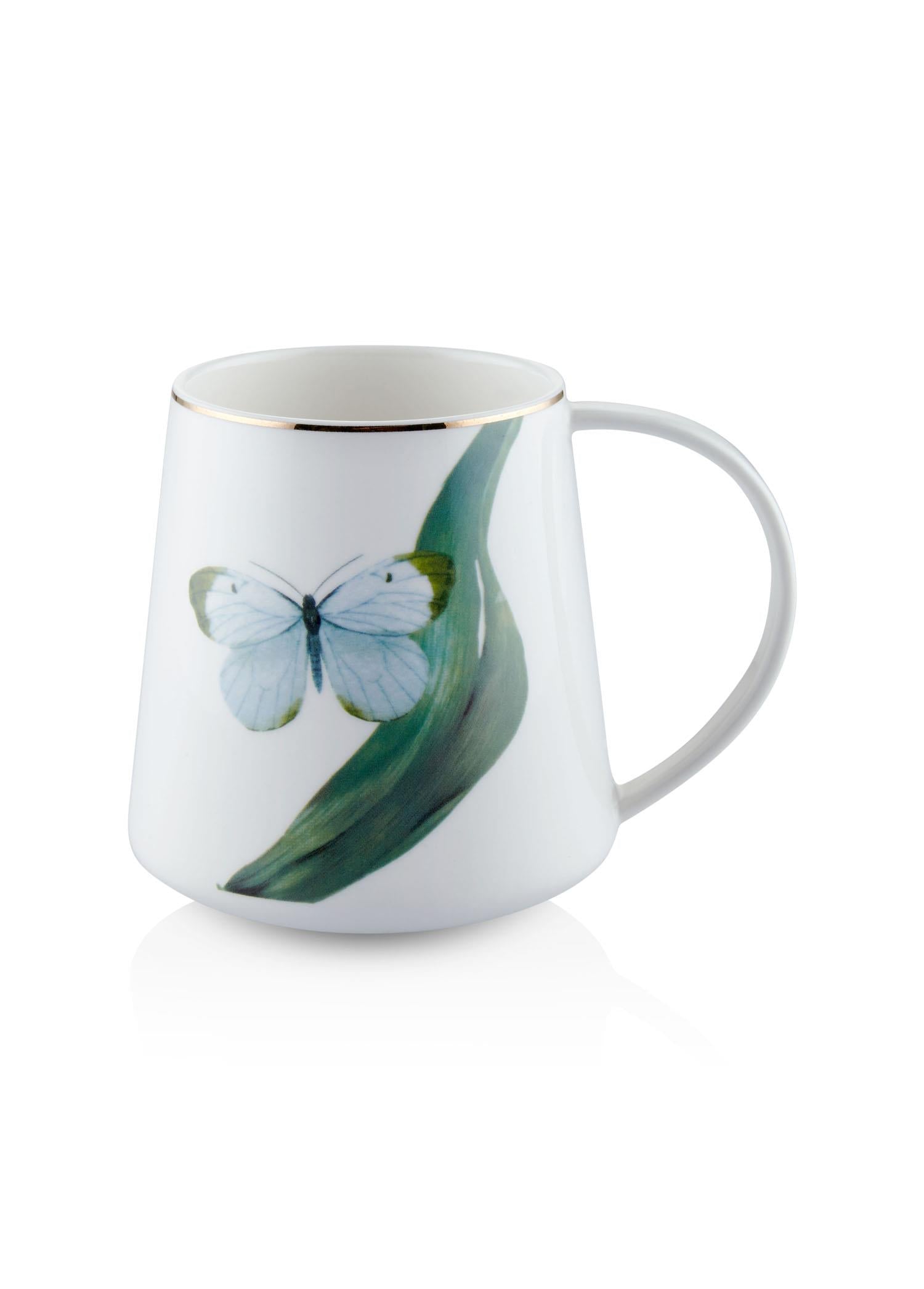 Folium Green Porcelain Mug KPA0263 340 cc