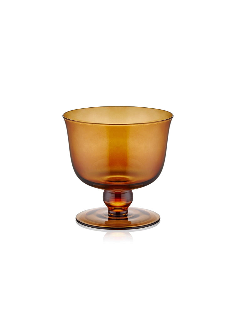 Footed Dessert Bowl Amber 11x10 cm - Exporgin | Türkiye Comes to You