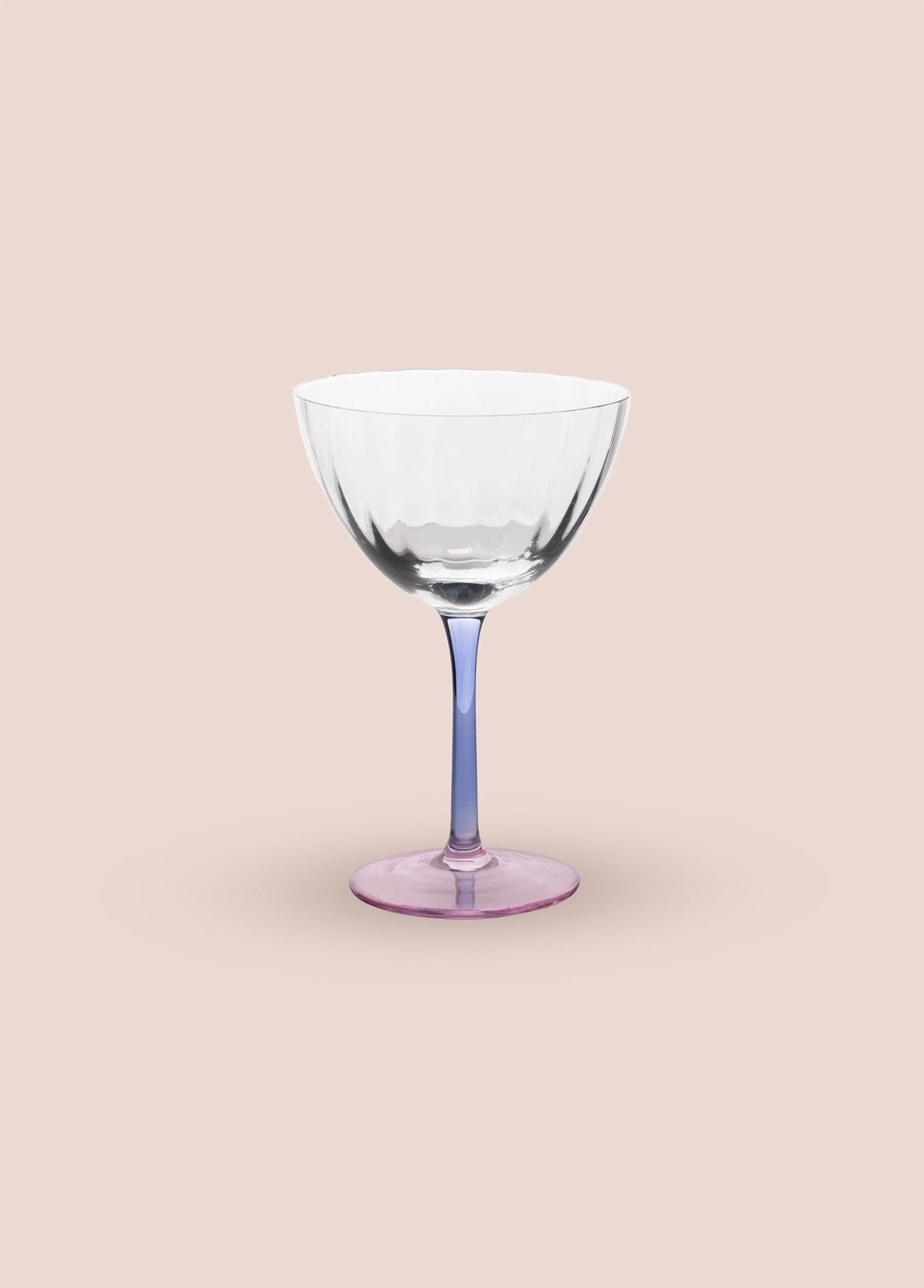Footed Glass Ice Cream Bowl Blue Pink 240 ml - Exporgin | Global Shopping Site