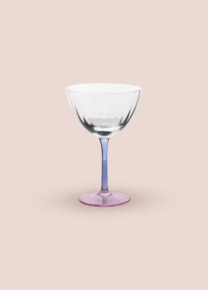 Footed Glass Ice Cream Bowl Blue Pink 240 ml - Exporgin | Global Shopping Site