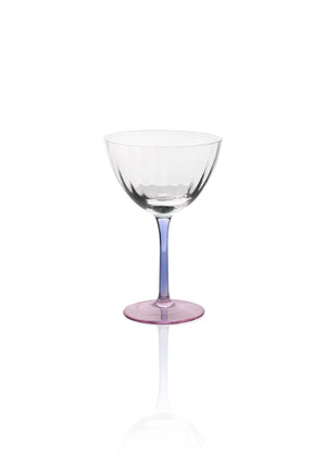Footed Glass Ice Cream Bowl Blue Pink 240 ml - Exporgin | Global Shopping Site