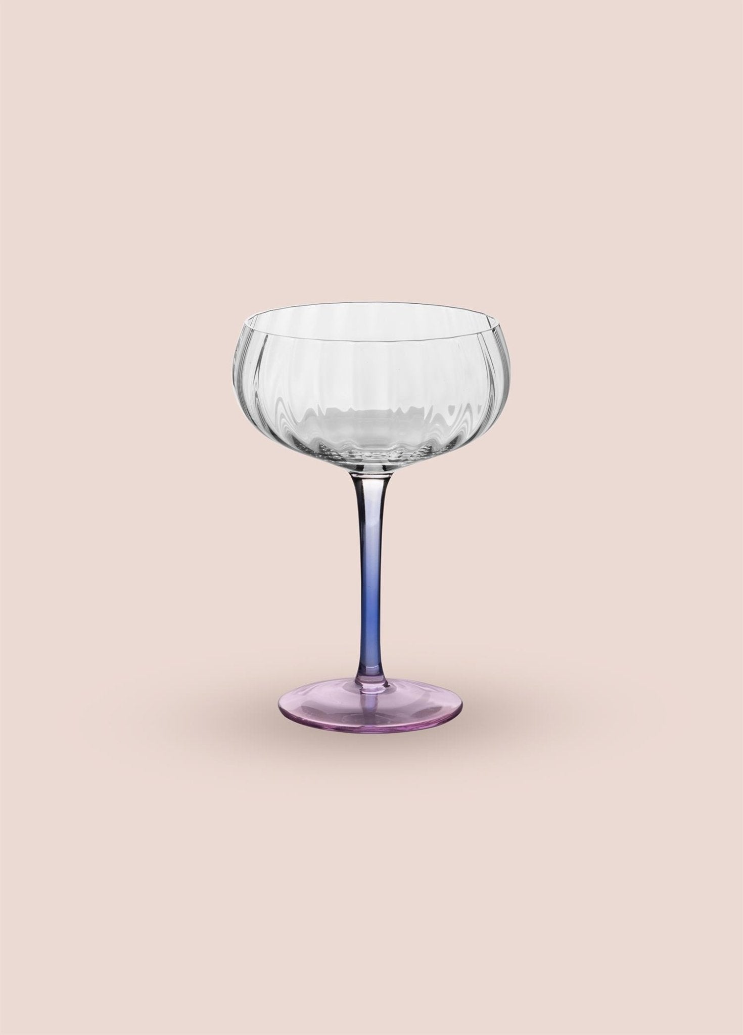 Footed Glass Ice Cream Bowl Blue Pink 280 ml - Exporgin | Global Shopping Site