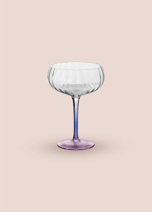 Footed Glass Ice Cream Bowl Blue Pink 280 ml - Exporgin | Global Shopping Site