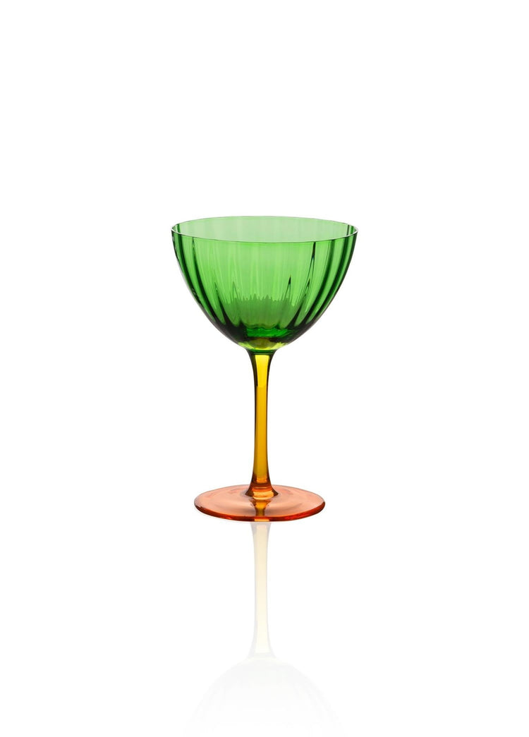 Footed Glass Ice Cream Bowl Green 240 ml - Exporgin | Global Shopping Site