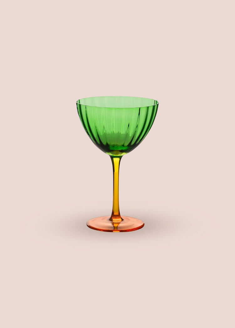 Footed Glass Ice Cream Bowl Green 240 ml - Exporgin | Global Shopping Site