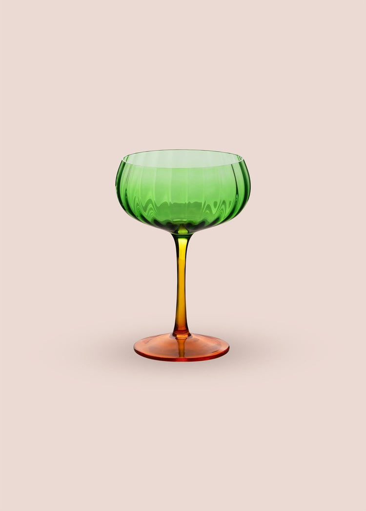 Footed Glass Ice Cream Bowl Green 280 ml - Exporgin | Global Shopping Site