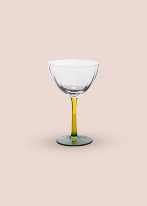Footed Glass Ice Cream Bowl Yellow Green 240 ml - Exporgin | Global Shopping Site