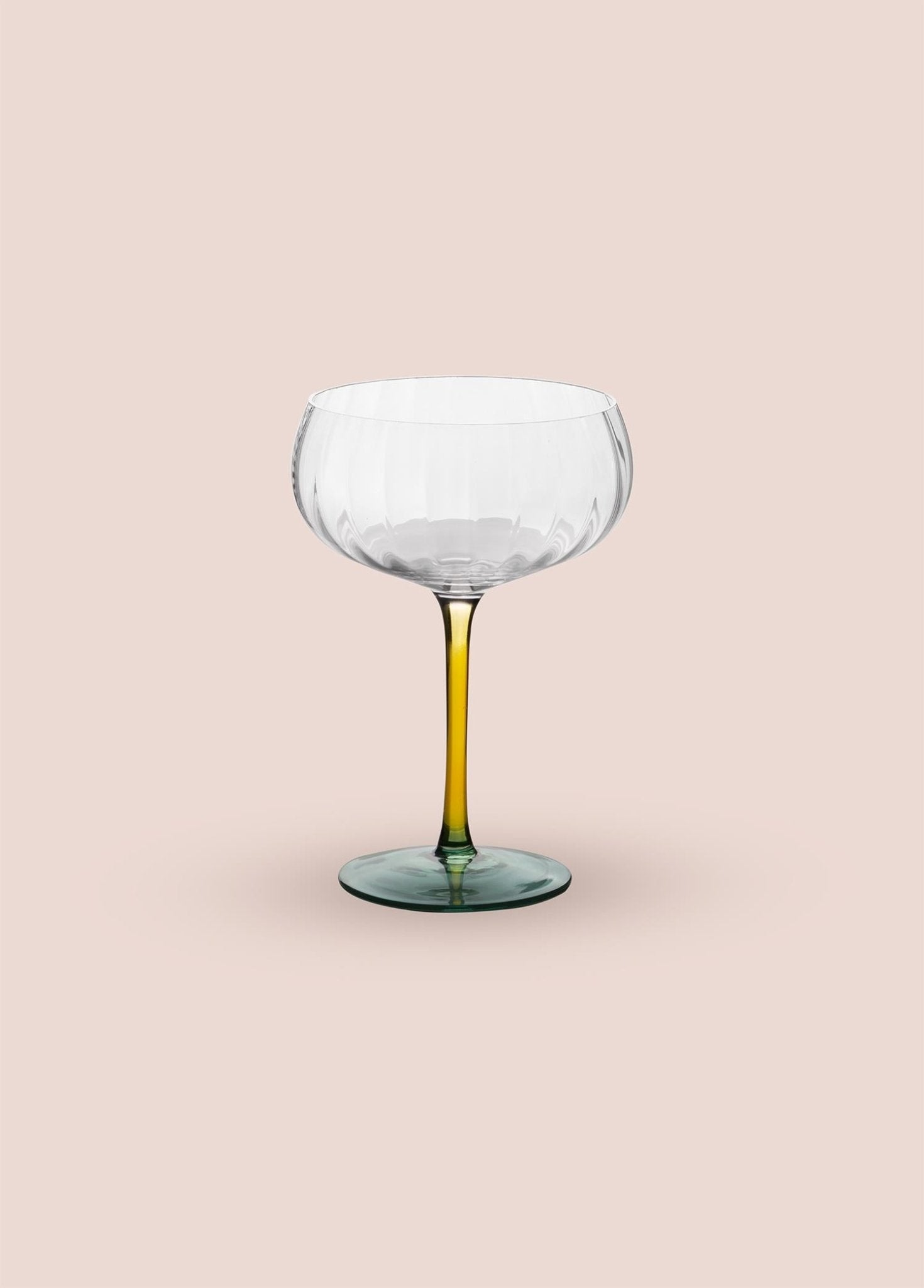 Footed Glass Ice Cream Bowl Yellow Green 280 ml - Exporgin | Global Shopping Site