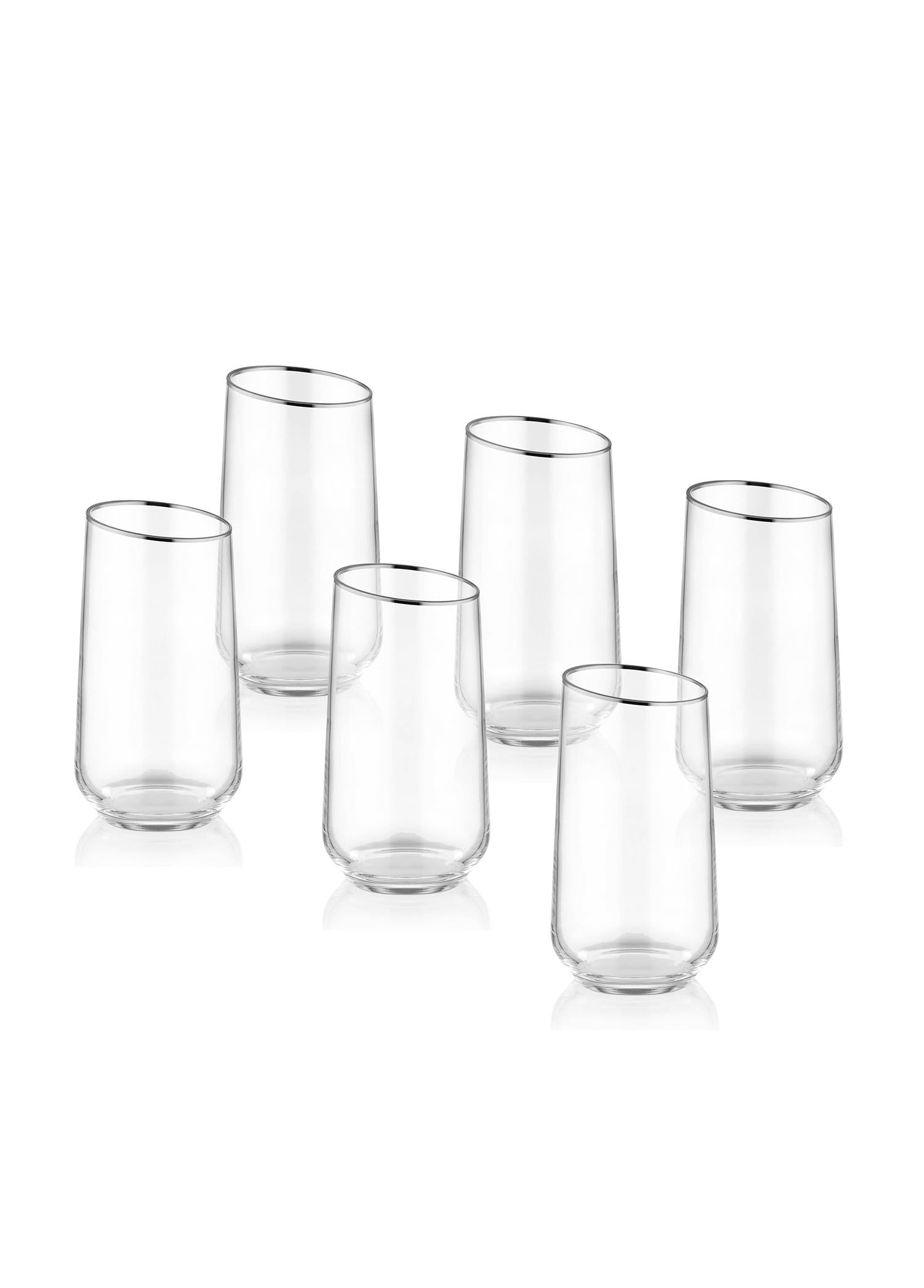 Gina Water Glass Tall Silver Set of 6