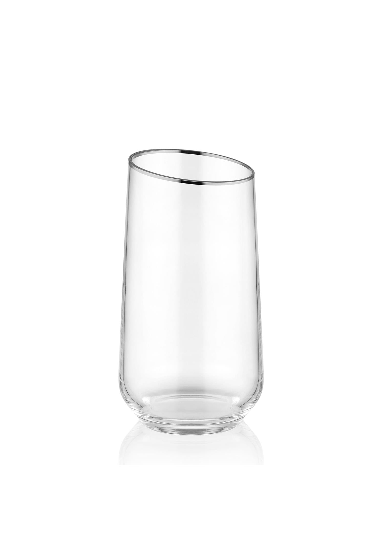 Gina Water Glass Tall Silver Set of 6