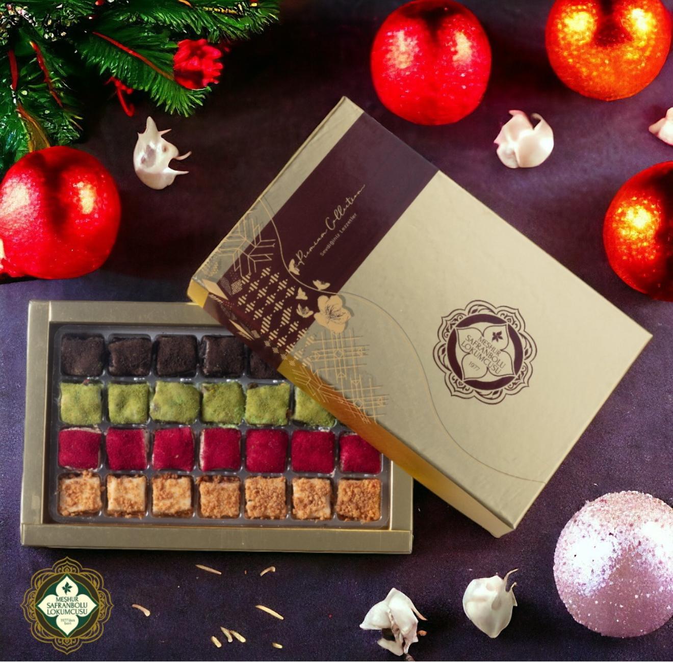 Gold Lux Box Mixed Baklava Turkish Delight - 450g (15,87 oz) - Exporgin | Türkiye Comes to You