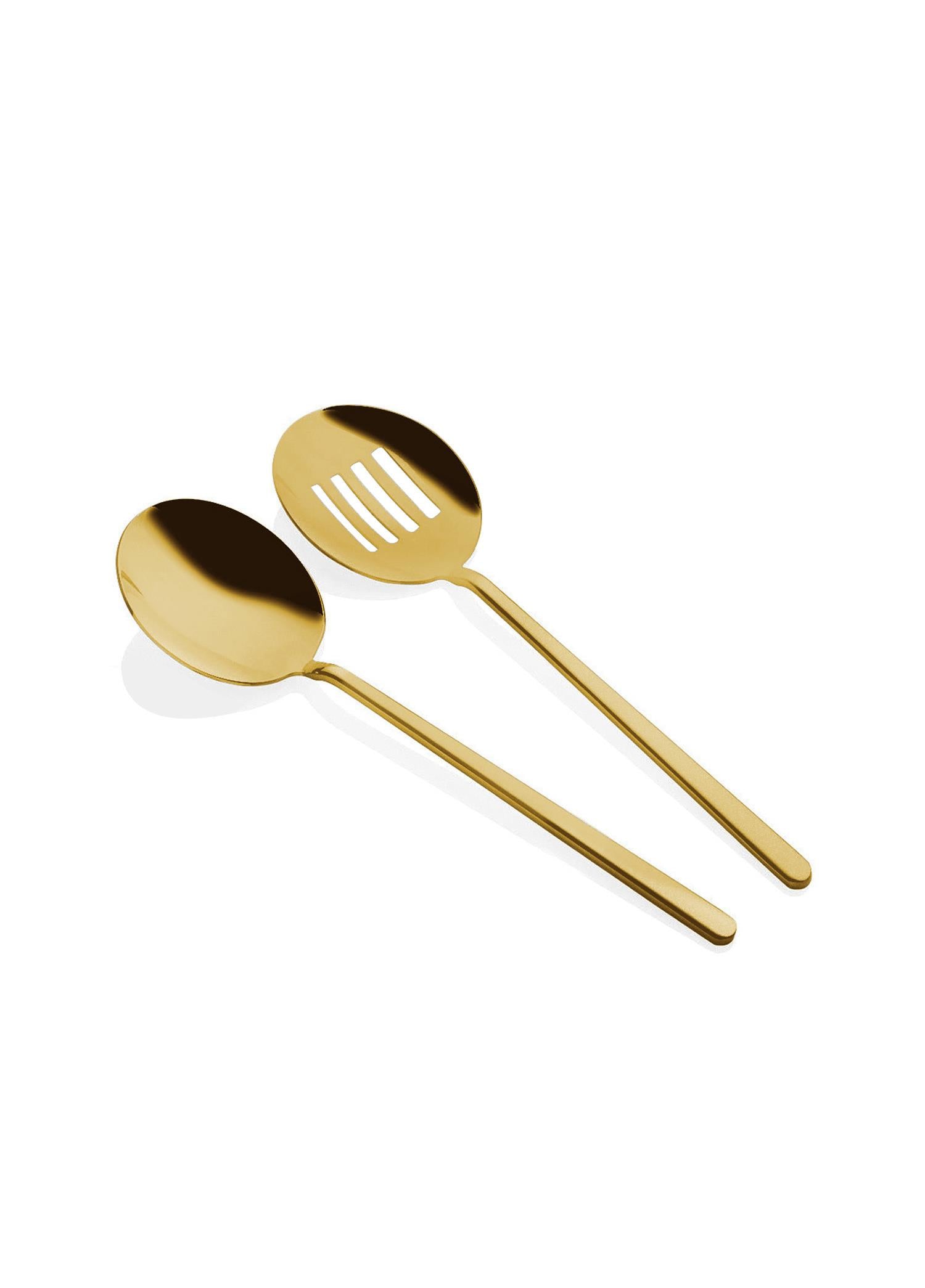 Gourmet Serving Set Matt Gold 2 Pieces