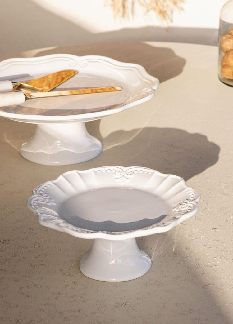 Grande Pasta Cake Stand White 22x10 cm GRD0019 - Exporgin | Türkiye Comes to You