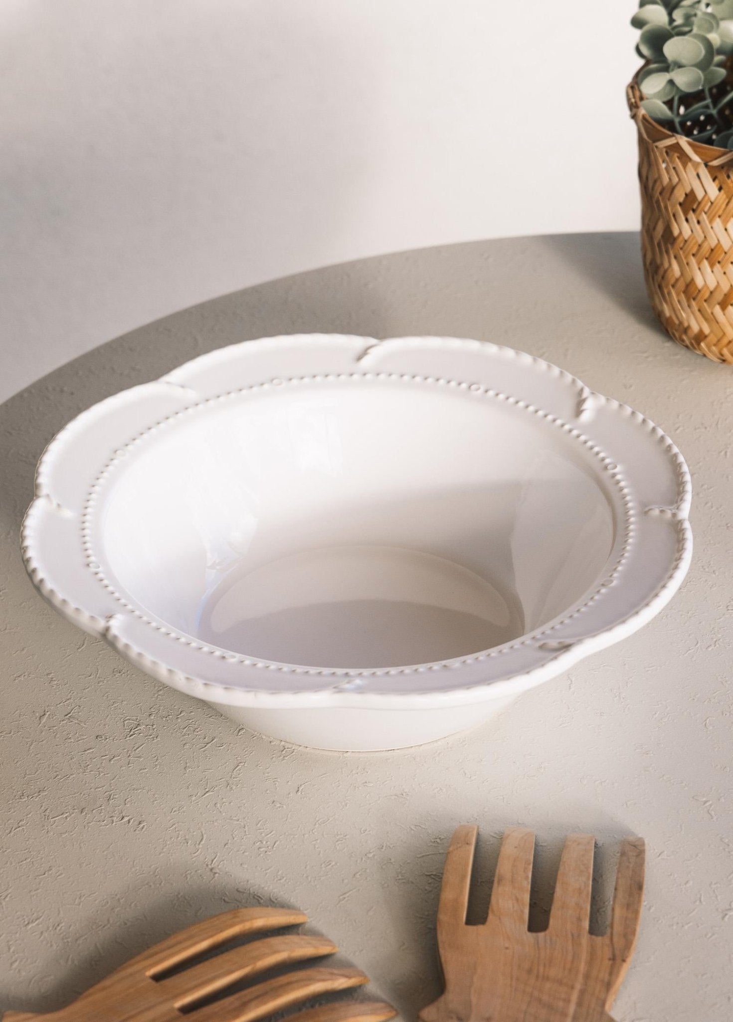 Grande Salad Bowl White 31x9 cm GRD0015 - Exporgin | Türkiye Comes to You