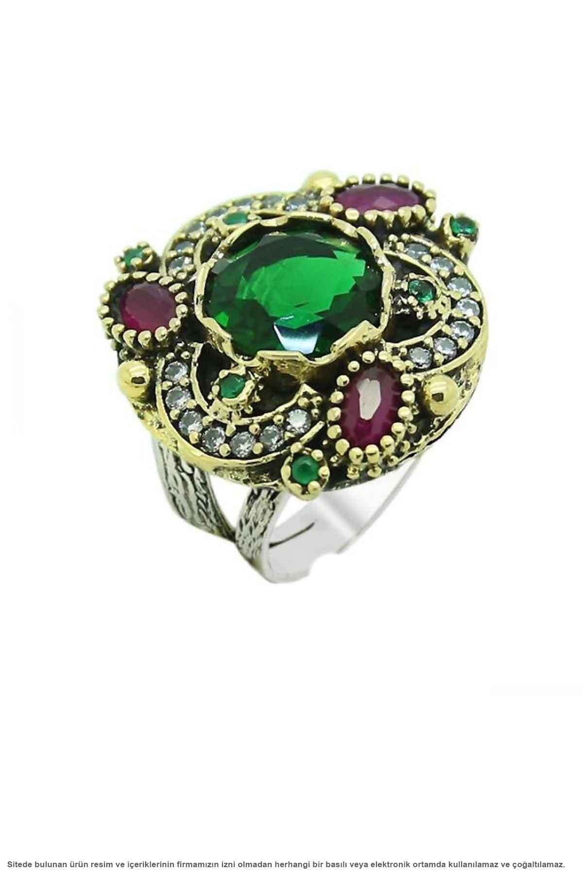 Behiye Series Silver Jade Stone Autentic Women Ring