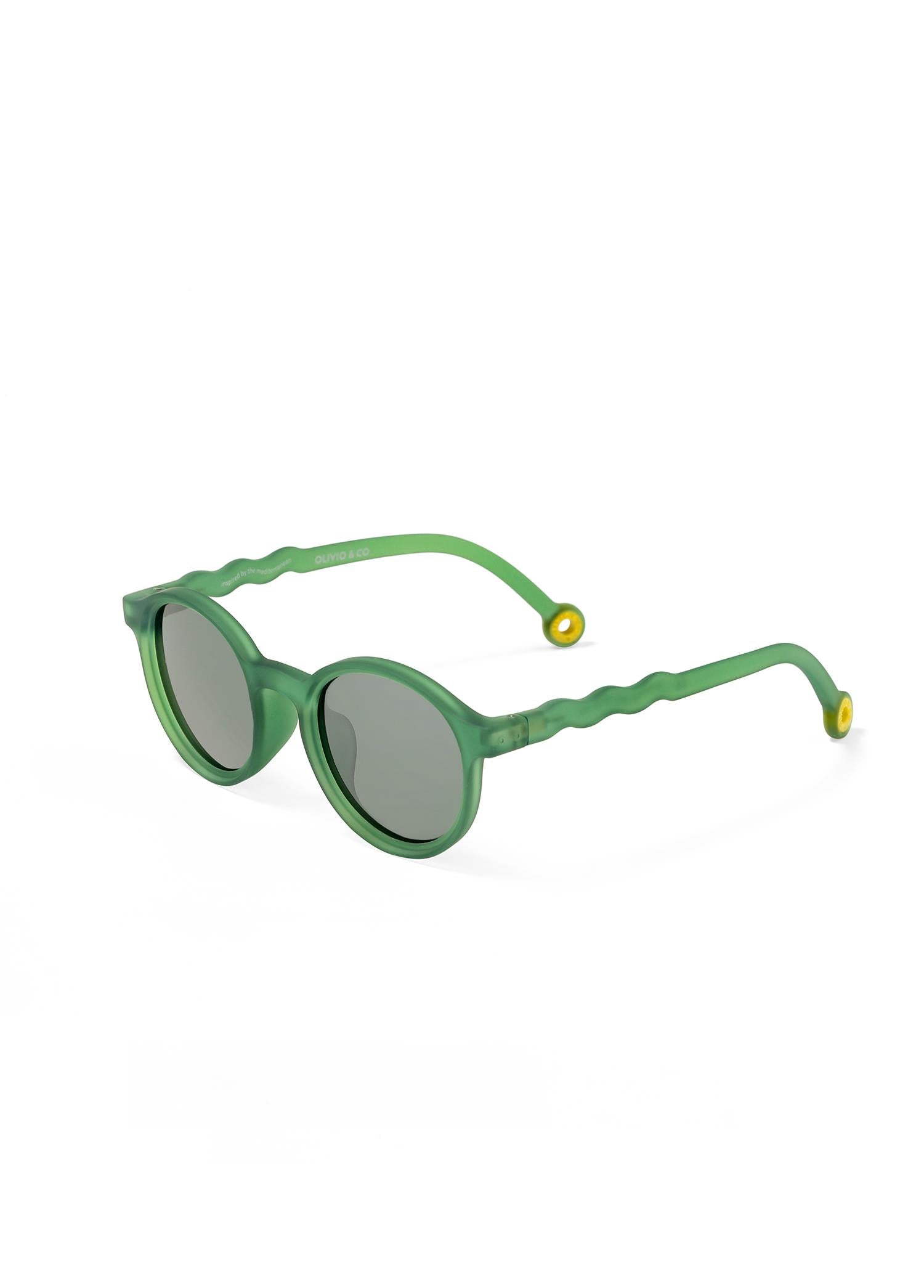 Sunglasses Round Olive Green 3-12 Years