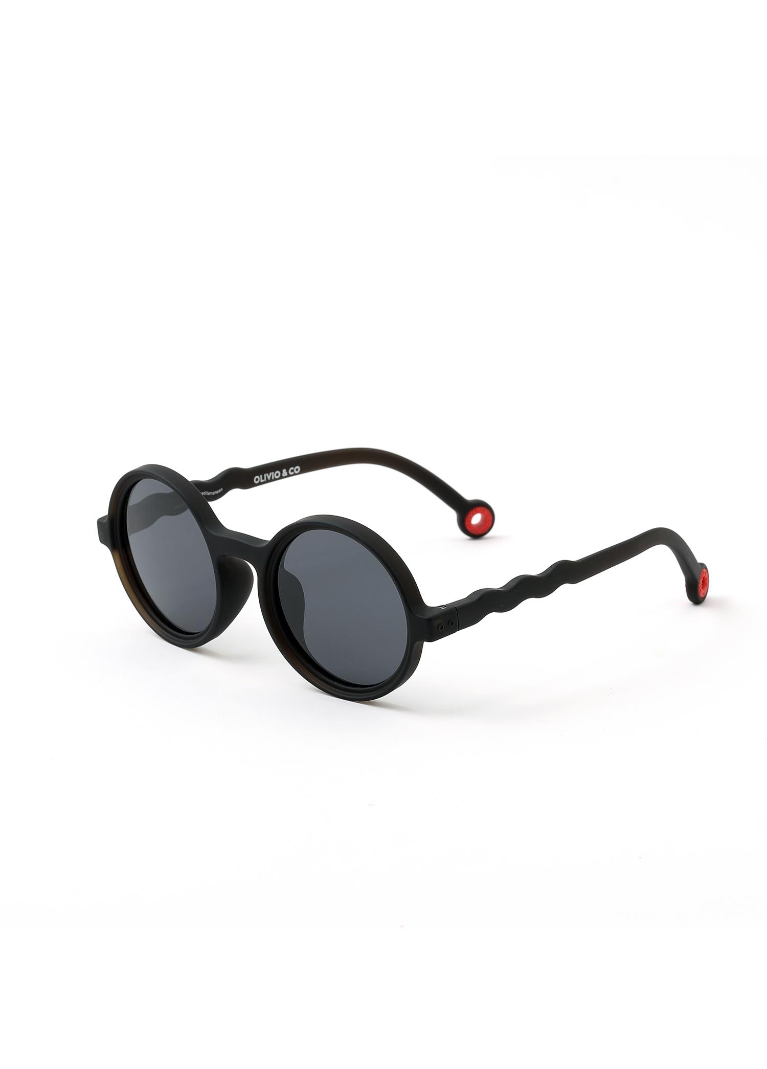 Sunglasses Round Squid Black 3-12 Years