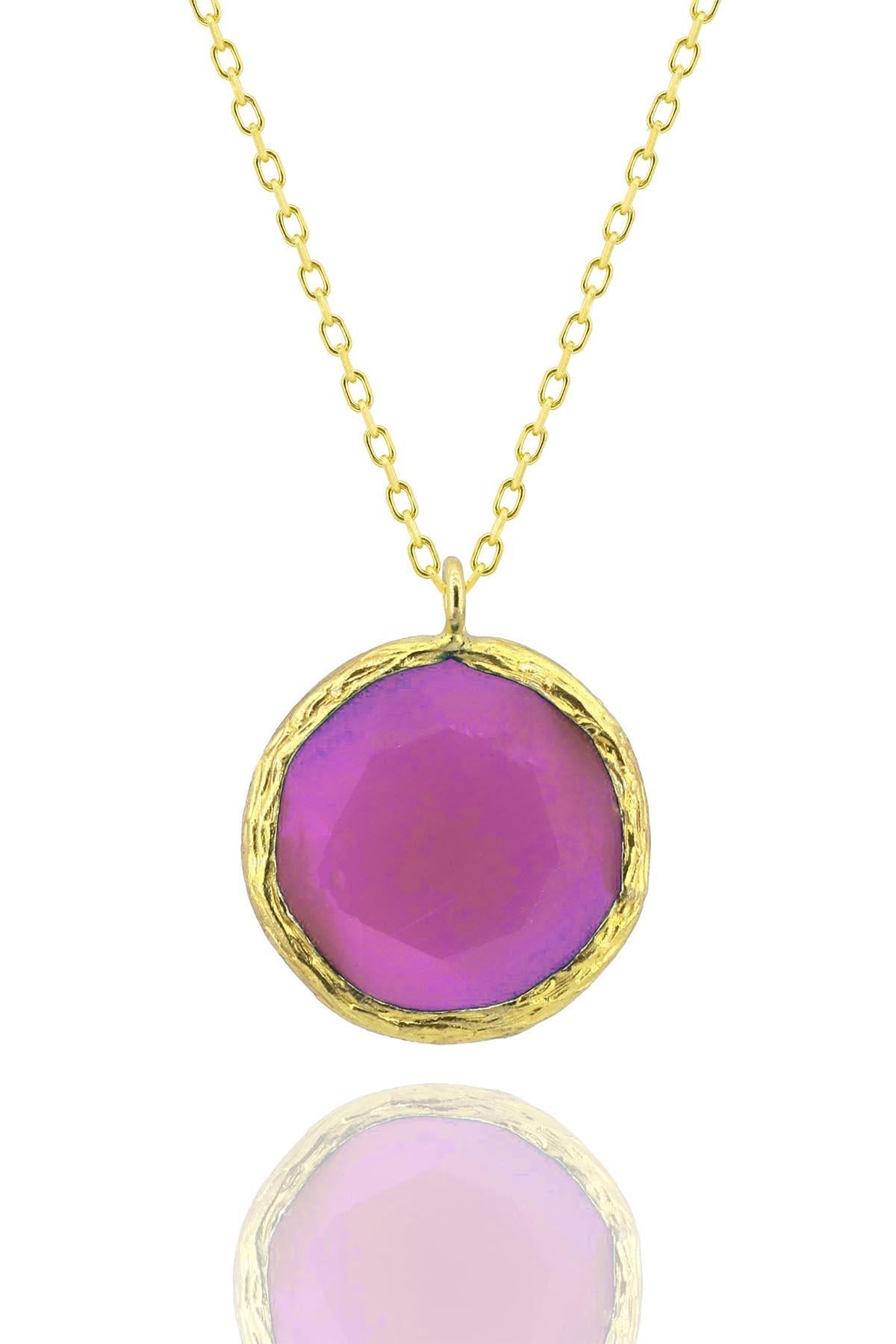 Sun Stone's Cat's Eye Round 925 Collana femminile a catena in argento sterling