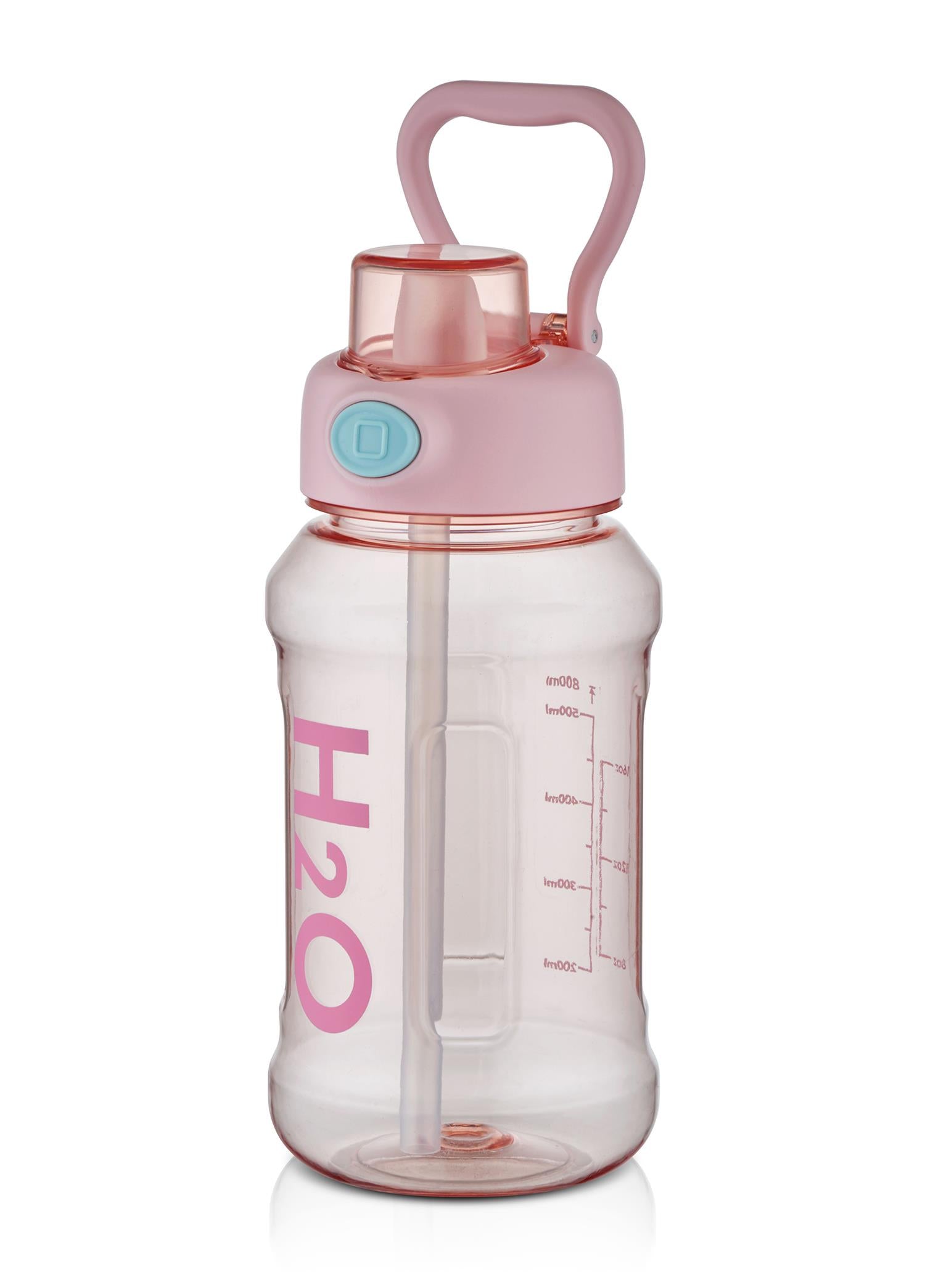 H2O Water Bottle Pink 800 ml 76029