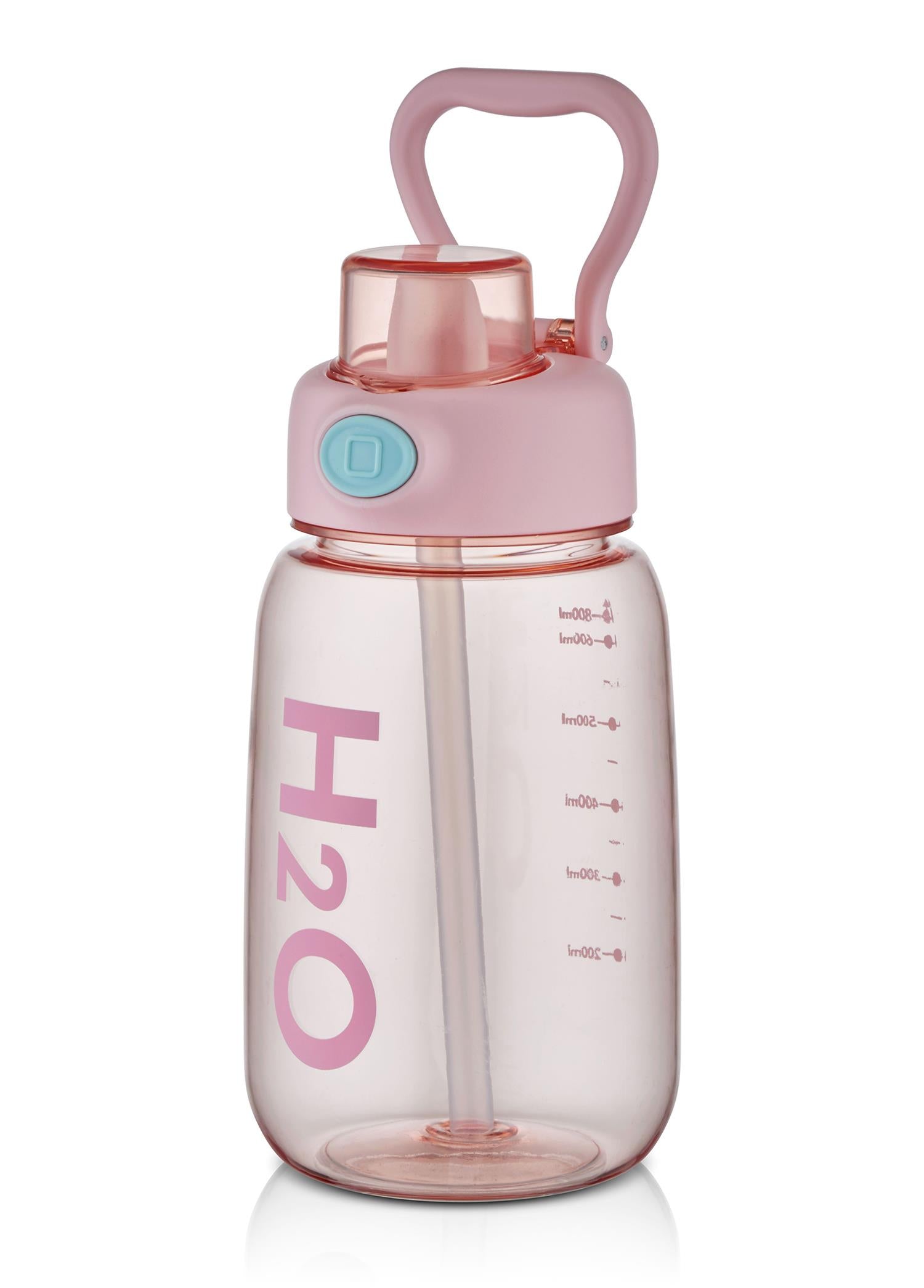 H2O Water Bottle Pink 800 ml 76033