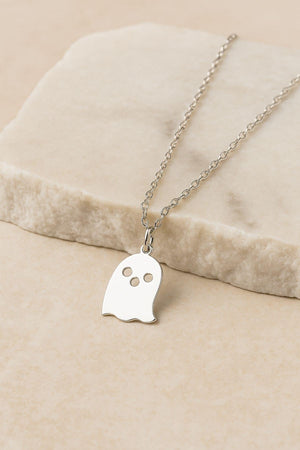 Halloween Ghost – 925 Sterling Silver Necklace – 40+5 cm - Exporgin | Türkiye Comes to You